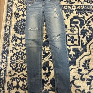 Hollister Light Blue Distressed Skinny Jeans